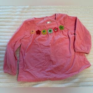 Gymboree Pink Long Sleeve Tee with Floral Accents